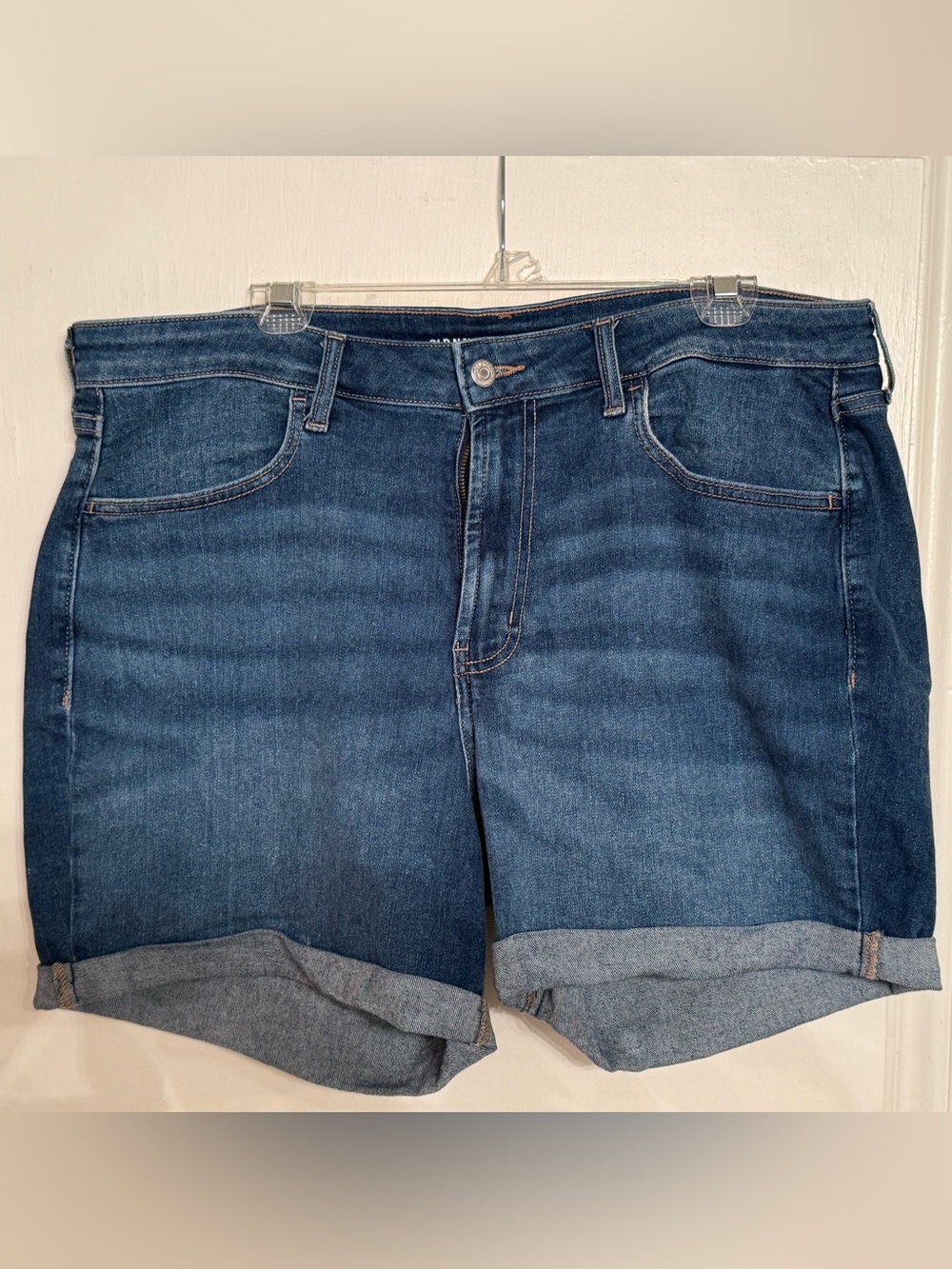 Old Navy Dark Blue Denim Rolled-Cuff Shorts